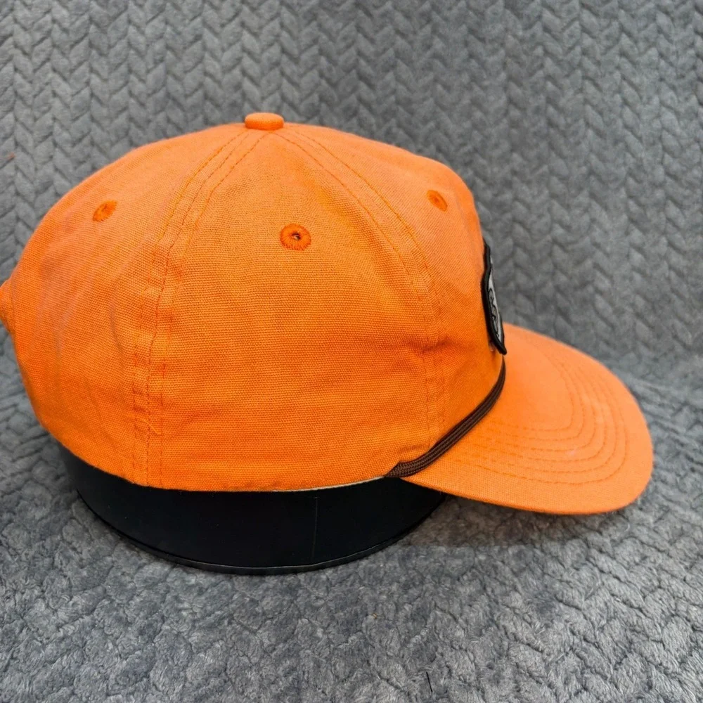 Lost Hat Co Goat Rope Swark Liquor Snapback Hat Orange Camo Patch Rope Cap